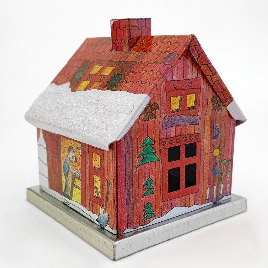 Red Winter House Incense Smoker ~ Germany